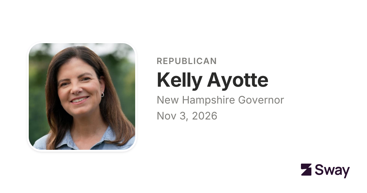 Kelly Ayotte endorsements, 2026: New Hampshire Governor | Sway