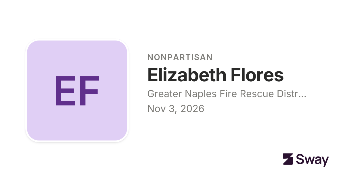Elizabeth Flores endorsements, 2026: Greater Naples Fire Rescue ...