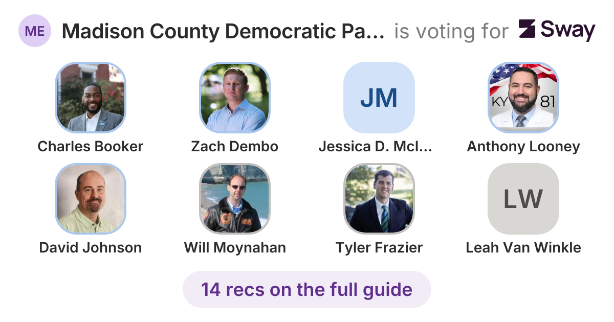 Madison County Democratic Party 2026 Endorsements recommendations | Sway