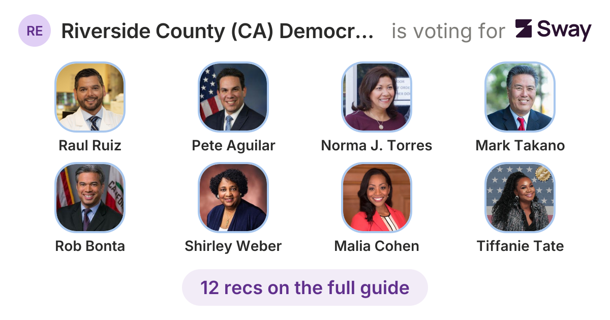 Riverside County (CA) Democratic Party 2026 Endorsements ...