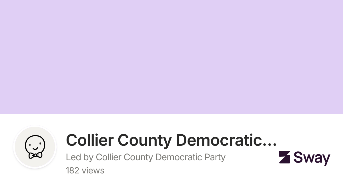 Collier County Democratic Party 2026 Candidates | Sway