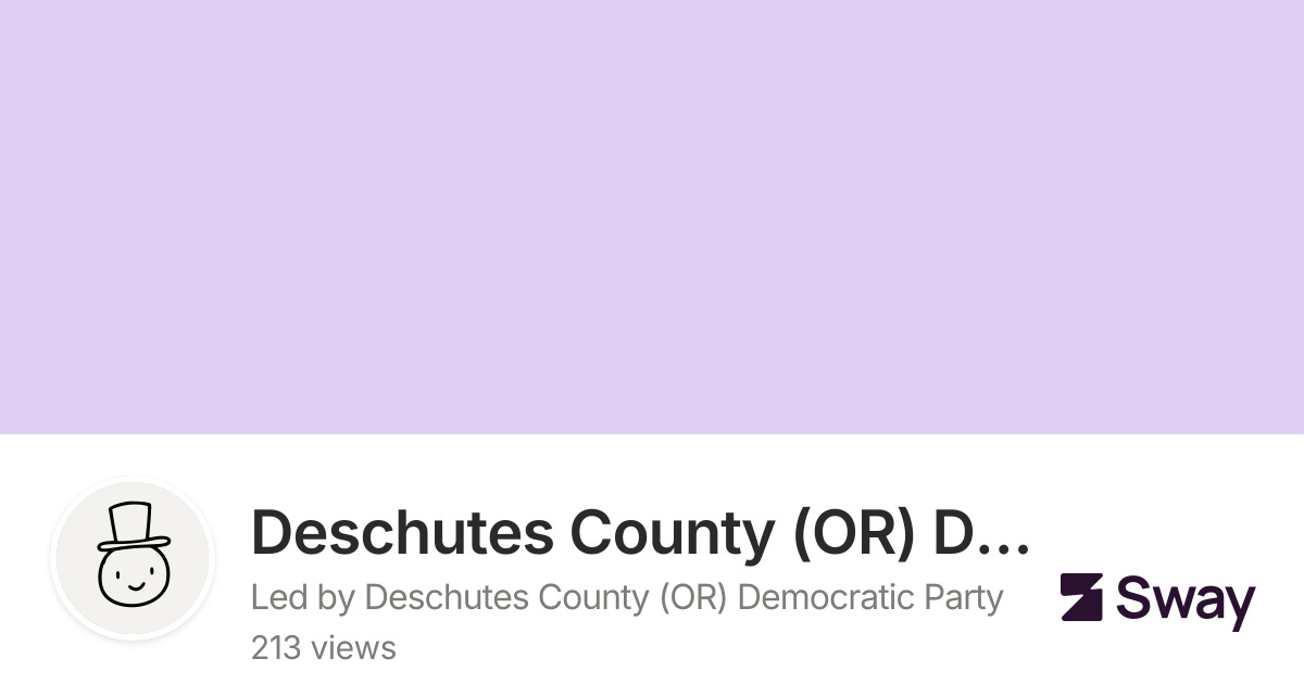 Deschutes County (OR) Democratic Party 2026 Endorsements | Sway