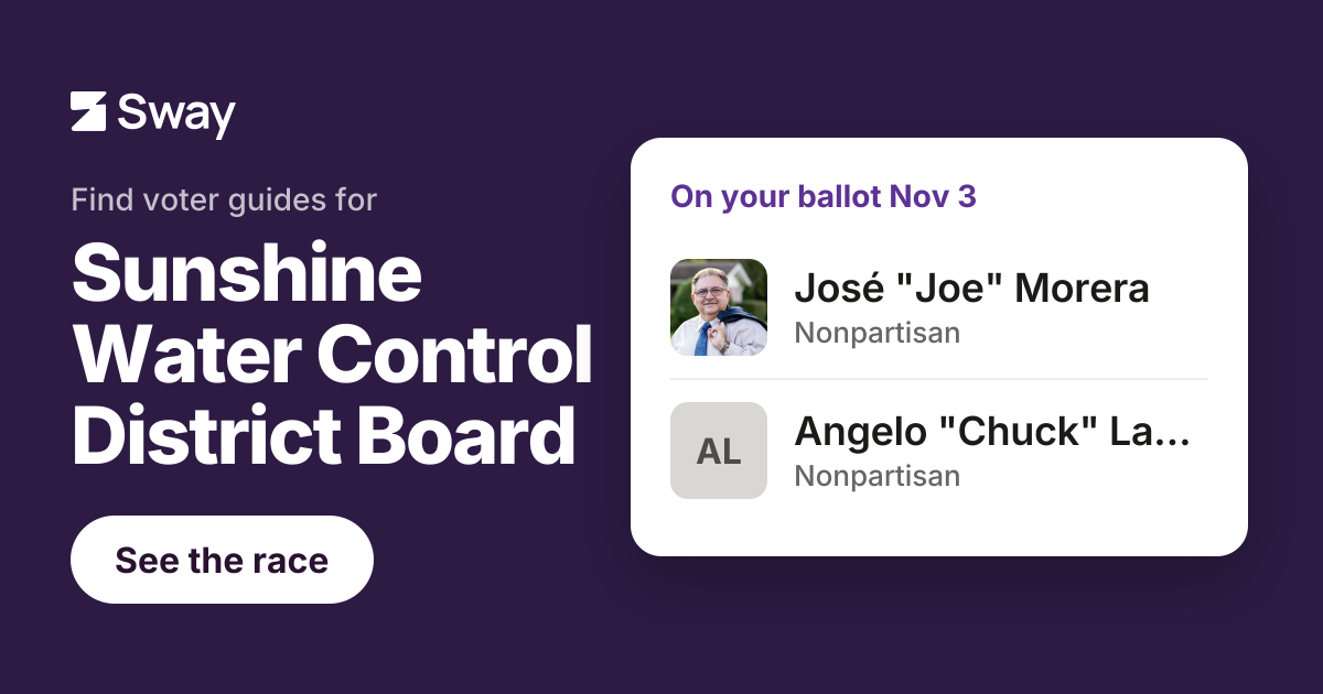 2026 Sunshine Water Control District Board - Seat 4, Florida ...