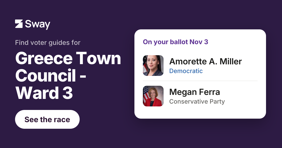 2026 Greece Town Council - Ward 3, New York endorsements | Sway