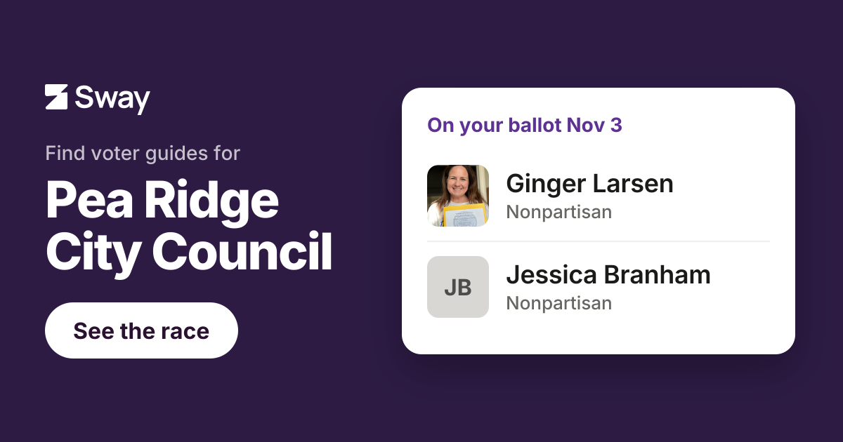 2026 Pea Ridge City Council - Ward 1, Position 2, Arkansas race | Sway