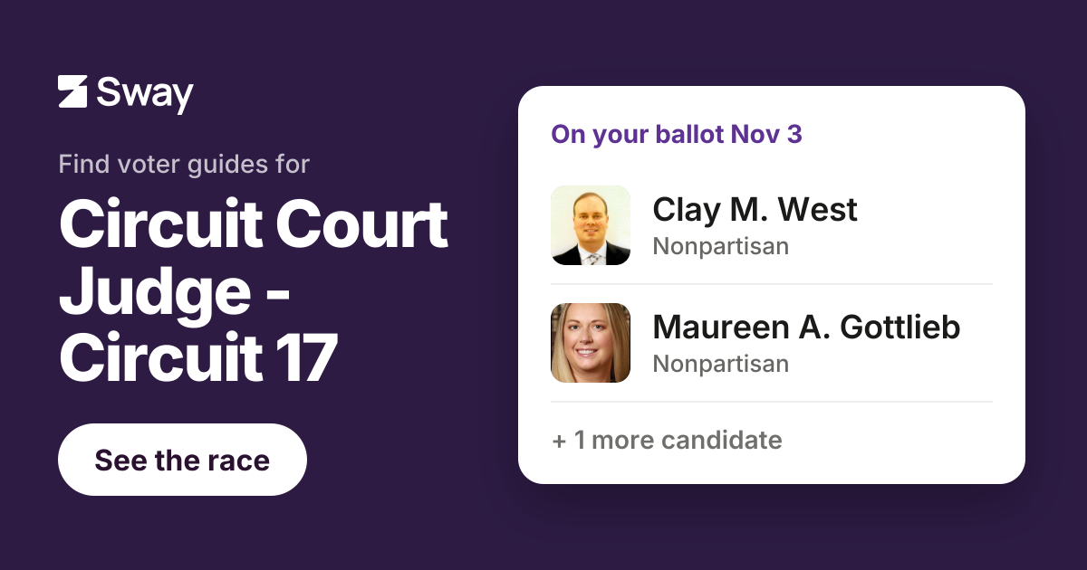 2026 Circuit Court Judge - Circuit 17, Michigan race | Sway