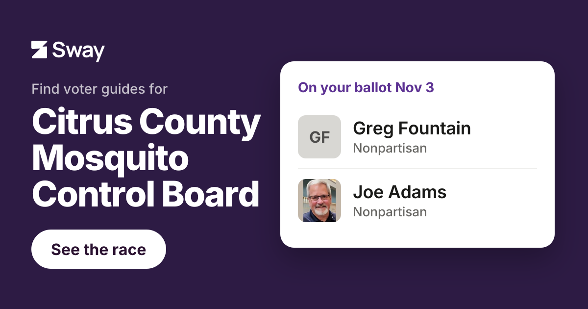 2026 Citrus County Mosquito Control Board - Seat 3, Florida race | Sway