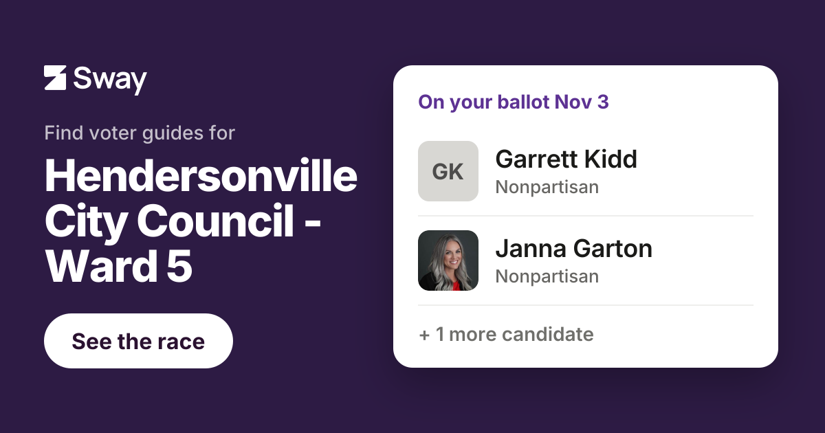 2026 Hendersonville City Council - Ward 5, Tennessee race | Sway
