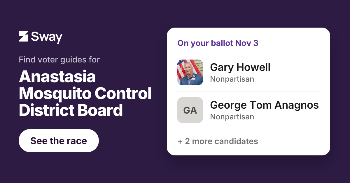 2026 Anastasia Mosquito Control District Board - Seat 4, Florida race ...