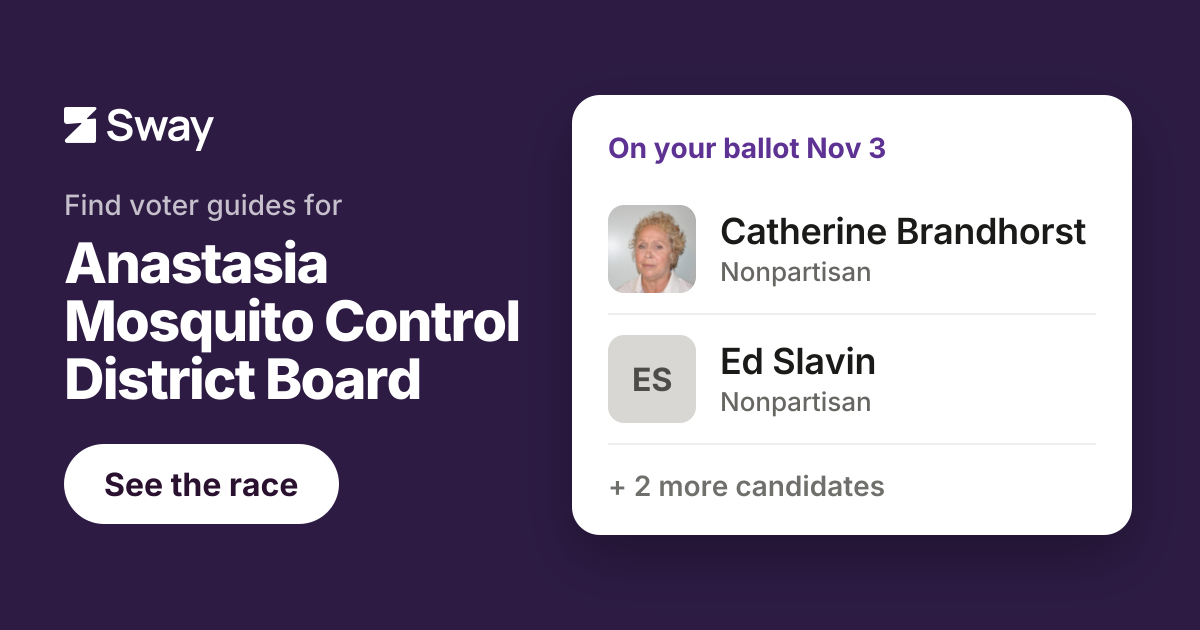2026 Anastasia Mosquito Control District Board - Seat 2, Florida race ...