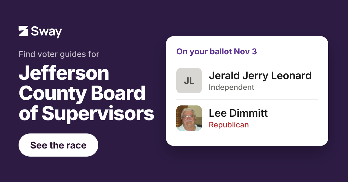 2026 Jefferson County Board of Supervisors, Iowa race | Sway